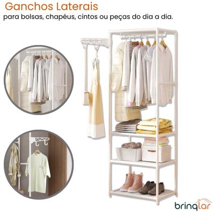 Imagem de Armário Cabideiro Prateleira Closet para Roupas