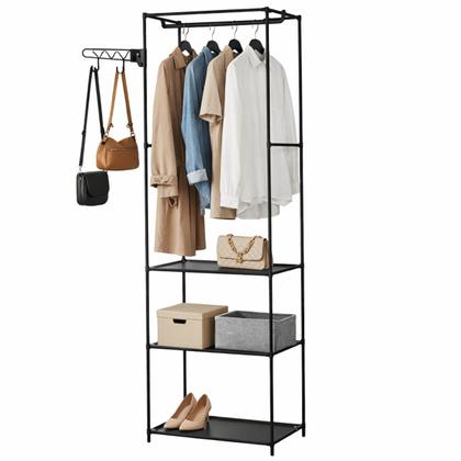 Imagem de Armário Cabideiro Prateleira Closet para Roupas e Sapatos