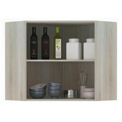 Imagem de Armário Canto Diagonal 2 Portas Luci Legno Crema C/Connect