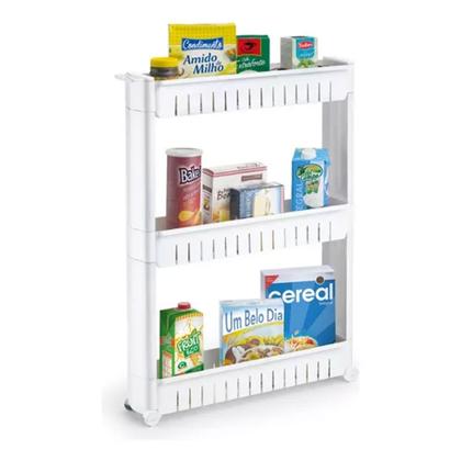 Imagem de Armário Carrinho Organizador Multiuso Com 3 Prateleira Arthi