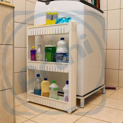 Imagem de Armário Carrinho Organizador Multiuso Com 3 Prateleira Arthi