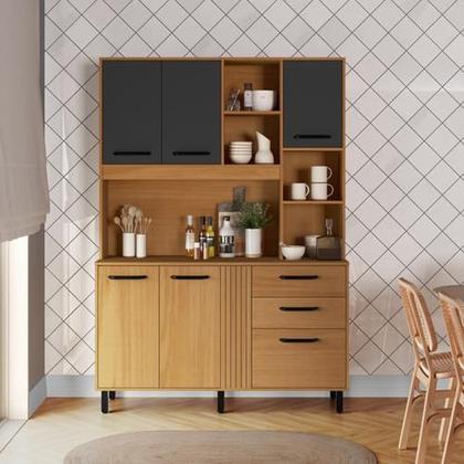 Imagem de Armário com Balcão Completo Cozinha Luna 6 Portas 2 Gavetas