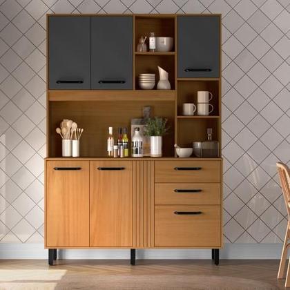 Imagem de Armário com Balcão Completo Cozinha Luna 6 Portas 2 Gavetas