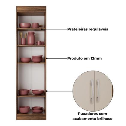 Imagem de Armario Cozinha 2 Portas 4 Prateleiras Compact - Cast. Off