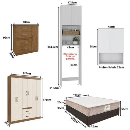 Imagem de Armário Cozinha Casa Completa Mobiliada 5 Ambientes Multimóveis CR60009