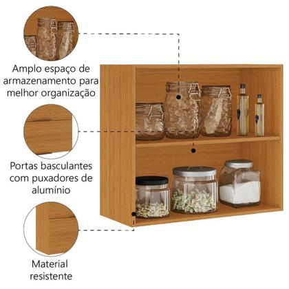Imagem de Armário Cozinha Duplo Aéreo Módulo Suspenso Namur Itatiaia