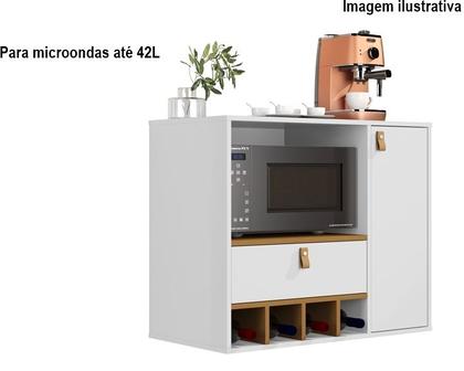 Imagem de Armário Cozinha Microondas Suspenso e com Pés Com Portas Edipo Plus - Cores - Comprar Moveis para sua Casa