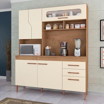 Imagem de Armario Cozinha Monaco New com 5 Portas e 3 Gavetas