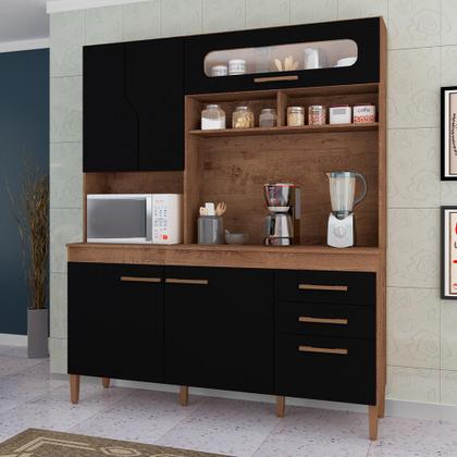 Imagem de Armario Cozinha Monaco New com 5 Portas e 3 Gavetas