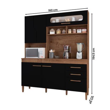 Imagem de Armario Cozinha Monaco New com 5 Portas e 3 Gavetas