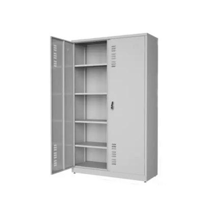 Imagem de Armário de Aço 1,98 x 1,20 com Chave e 4 Prateleiras - Cinza