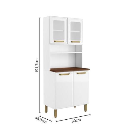 Imagem de Armário de Aço 4 Portas com 2 de Vidro Bella Bertolini