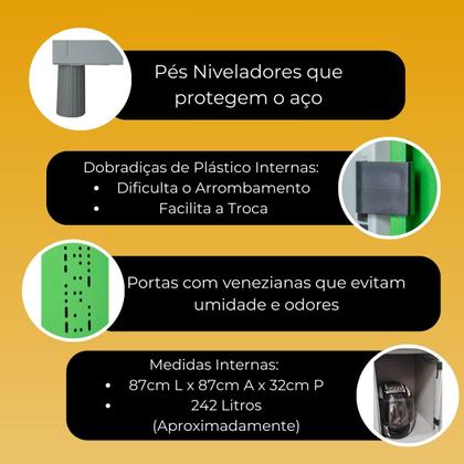 Imagem de Armário de Aço com 6 Portas Grandes locker academia vestiário funcionários