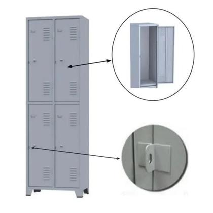 Imagem de Armário De Aço Roupeiro Guarda Volume 04 Portas Grandes Locker