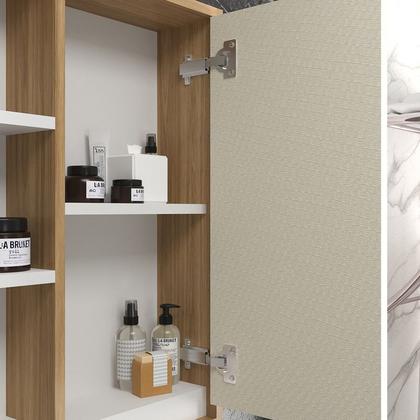 Imagem de Armário de Banheiro 80cm 02 Portas Ref 830 Cewal - Itapuã/Off White