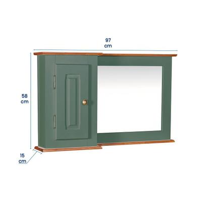 Imagem de Armário De Banheiro Com Espelho 1 Porta e Prateleira Dália 3059-97 Linz Móveis