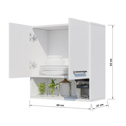 Imagem de Armário de Cozinha 2 Portas Aéreo com Nicho Modular Compacto Móveis Bonatto