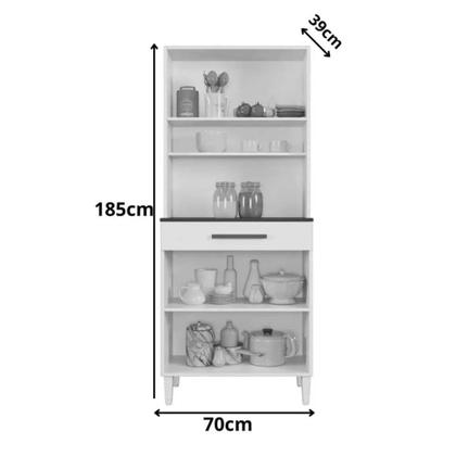 Imagem de Armário De Cozinha 3 Portas 1 Gaveta Itália Arte Móveis