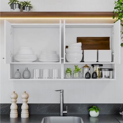 Imagem de Armário de Cozinha 4 Portas Aéreo com Nicho Móveis Bonatto