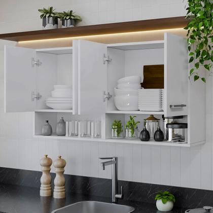 Imagem de Armário de Cozinha 4 Portas Aéreo com Nicho Móveis Bonatto