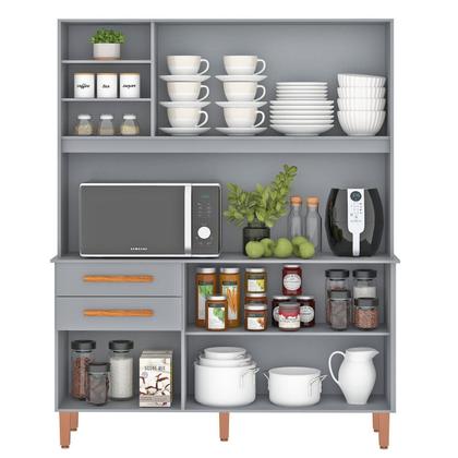 Imagem de Armário de Cozinha 5 Portas 2 Gavetas 120cm Adelle Yescasa