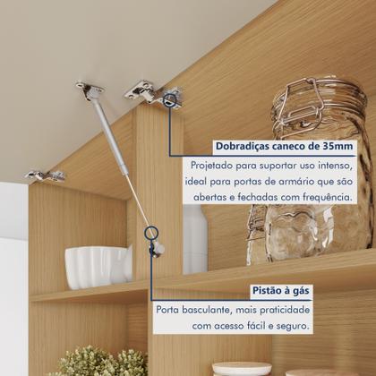 Imagem de Armário de Cozinha 7 Portas 2 Gavetas Nobreza 210cm 100% Mdf