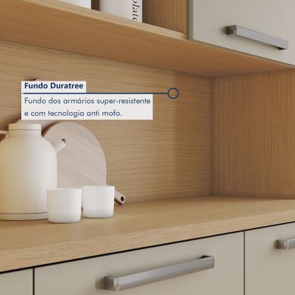 Imagem de Armário de Cozinha 7 Portas 2 Gavetas Nobreza 210cm 100% Mdf