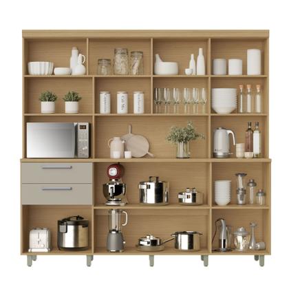 Imagem de Armário de Cozinha 7 Portas 2 Gavetas Nobreza 210cm 100% Mdf