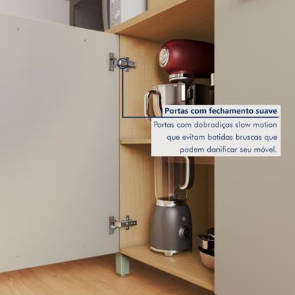 Imagem de Armário de Cozinha 7 Portas 2 Gavetas Nobreza 210cm 100% Mdf