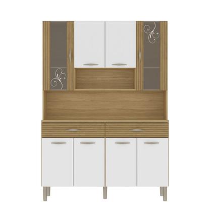 Imagem de Armário de Cozinha 8 Portas 2 Gavetas Golden Freijo/Supremo/CP-Ripado Freijo - SSX Multicoisas