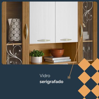 Imagem de Armário de Cozinha 8 Portas 2 Gavetas Golden Freijo/Supremo/CP-Ripado Freijo - SSX Multicoisas