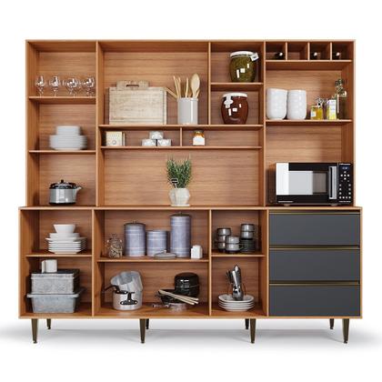 Armário de Cozinha 8 Portas 3 Gavetas Nicho Versatti - Batrol