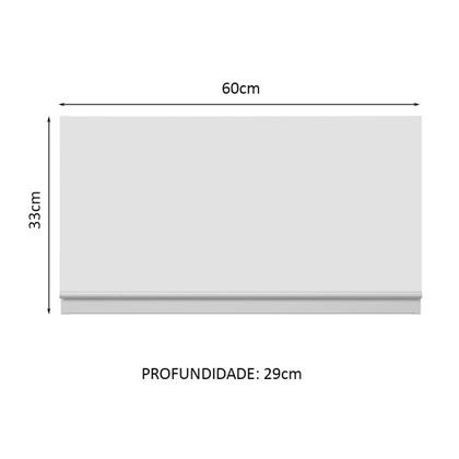 Imagem de Armário de Cozinha Aéreo 100% MDF 60 cm 1 Porta Basculante Branco Smart Madesa