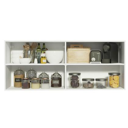 Imagem de Armário de Cozinha Aéreo 120 x 50 cm 2 Portas Branco Reims Madesa