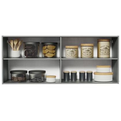 Imagem de Armário de Cozinha Aéreo 120 x 50 cm 2 Portas Cinza Nice Madesa