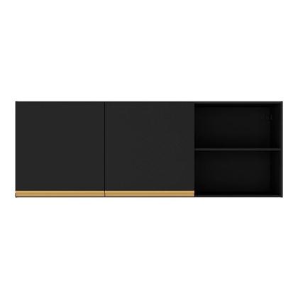 Imagem de Armário de Cozinha Aéreo 150 cm 2 Portas Veneza GB Multimóveis MP3741 Preto