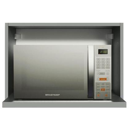 Imagem de Armário de Cozinha Aéreo 60 cm com Nicho para Forno Cinza Nice Madesa