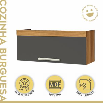 Imagem de Armário De Cozinha Aéreo 80Cm 1 Porta Basculante Burguesa Premuim 100% Mdf