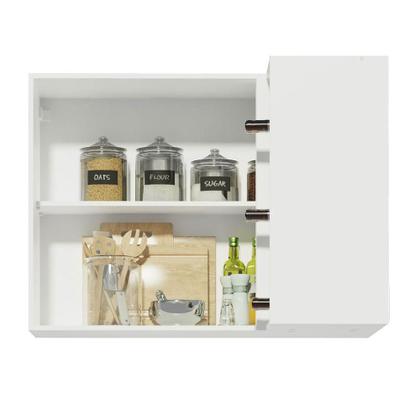 Imagem de Armário de Cozinha Aéreo de Canto 1 Porta e Adega Branco Reims Madesa