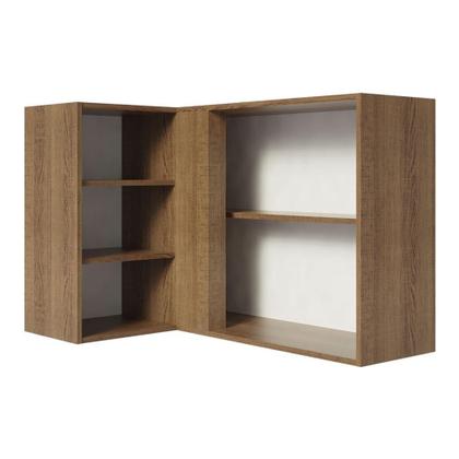 Imagem de Armário de Cozinha Aéreo de Canto 1 Porta para linha de 60 cm de profundidade Rustic/Crema Agata Madesa