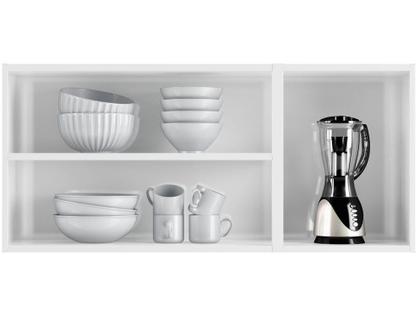 Imagem de Armário de Cozinha Aéreo Triplo Médio Telasul Mirage New Branco/Preto
