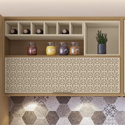 Imagem de Armario De Cozinha Athenas Suspenso 1P Com Adega Carvalho Americano/Off White