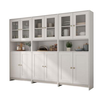 Imagem de Armário de Cozinha com Balcão Americano 12 Portas com Tampo Branco - Pnr Móveis