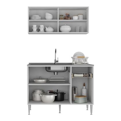 Imagem de Armário de Cozinha com Balcão para Pia Siena Multimóveis MP2216