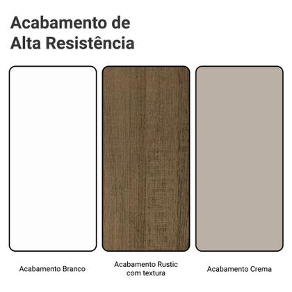 Imagem de Armário de Cozinha Compacta 100% MDF 180 cm Branco/Rustic/Crema Smart Madesa 03
