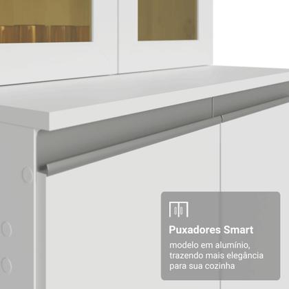 Imagem de Armário de Cozinha Compacta 100% MDF 180 cm Branco Smart Madesa 03