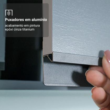 Imagem de Armário de Cozinha Compacta 120 cm Suspensa Cinza Nice Madesa 06