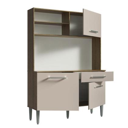 Armário de Cozinha Compacta 120cm Life Madesa Imagem de Armário de Cozinha Compacta 120cm Life Madesa