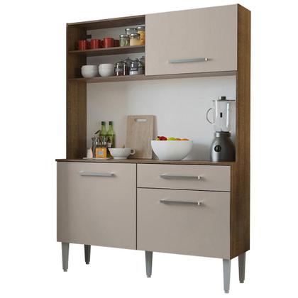 Armário de Cozinha Compacta 120cm Life Madesa Imagem de Armário de Cozinha Compacta 120cm Life Madesa