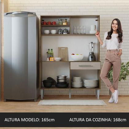 Armário de Cozinha Compacta 120cm Life Madesa Imagem de Armário de Cozinha Compacta 120cm Life Madesa